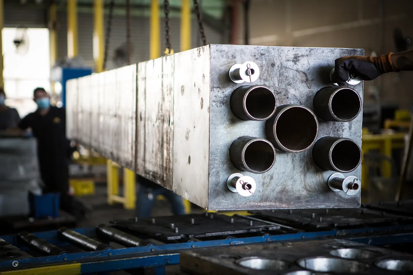 bGen™ module under assembly, showing the internal heat-exchange tubing